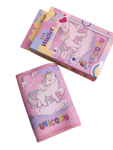 Unicorn Wallet for Kids Girls Folding Wallet for Girls, Stylish Cute Wallet for Girl's Trifold Light Wallet for Girls Children Kids Return Gift (2pcs)-image-35