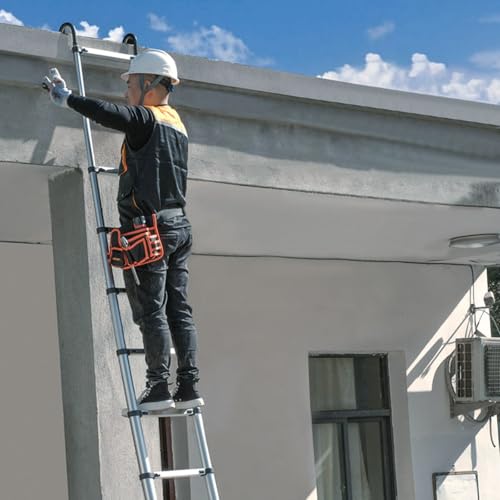 Molong 10.5ft telescoping Ladder Multi-Purpose Collapsible Ladder with Hook, Aluminum Extension Ladders for Home, Folding Telescoping Ladder for RV, Attic, Daily Use at Home, 330 lbs by MGENLONG - Image 7