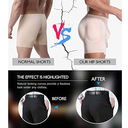 Men's Underwear Boxer Briefs Tummy Control Body Shaper Padded Enhancing Underwear Butt Lifter Shapewear3