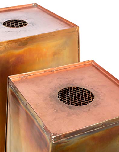 H Potter Tall Outdoor Planters For Balcony Garden Deck Front Porch Or Indoor Copper Flower Pots Set Of 2 #TOP6