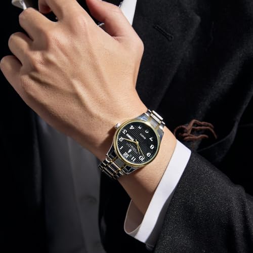 Image of London Fog Carnaby Collection Analog Watch for Men with Round Dial, Day & Date Display, Quartz Movement, Stainless Steel Strap & Water Resistant - LFM10008
