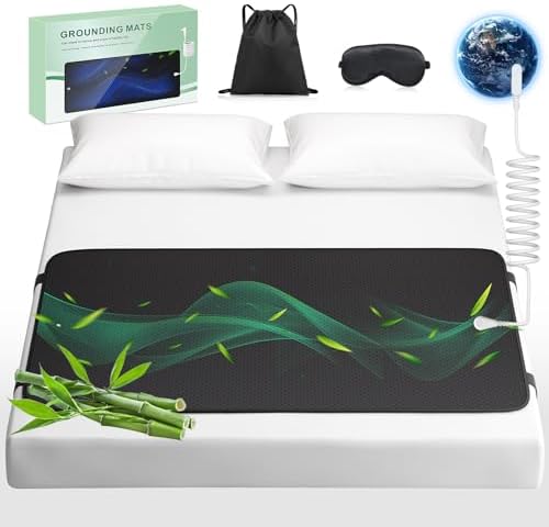 Grounding Mat for Bed with Leather, Improve Sleep, Relieve Stress...
