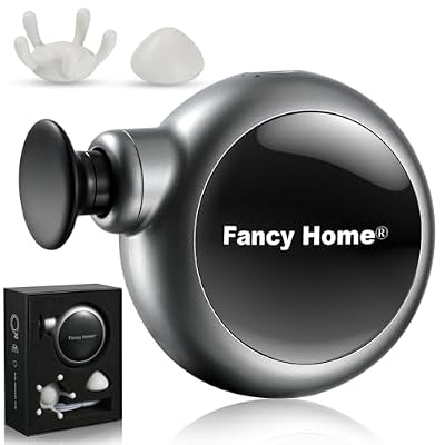 Fancy Home® Mini Massage Gun - Palm Sized Deep Tissue Massager Gun, Unique Small Hand Massager for Circulation, Cordless Powerful 3200 RPM | Ultra Quiet | Travel Friendly (Black Grey) Father's Day