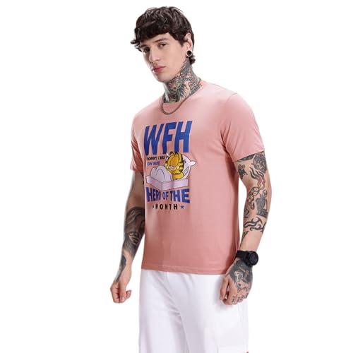 Image of Amazon Brand - INKAST Men Printed Half Sleeve Cotton T Shirt | Regular Fit