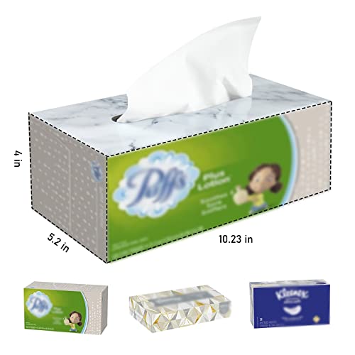 Marble Tissue Box Cover Rectangular,Facial Tissue Box Holder For Dresser Bathroom Decor,Tissue Dispenser For Home, Desks, Nightstands, Car… #TOP3