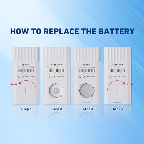 FRESHLIANCE Registrador de Dados de Temperatura Usb, Termômetro Digital Lcd Configurável para Refrig