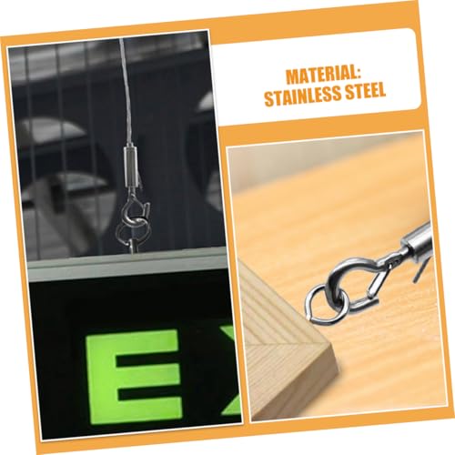 Image of LIFKOME 6pcs Wire Rope Hanger Metal Gears for Grow Lights Fans and Picture Hanging Durable and Easy to Install for Home Garden and Backyard Use