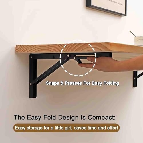 Table pliante murale avec plateau suspendu ultra stable