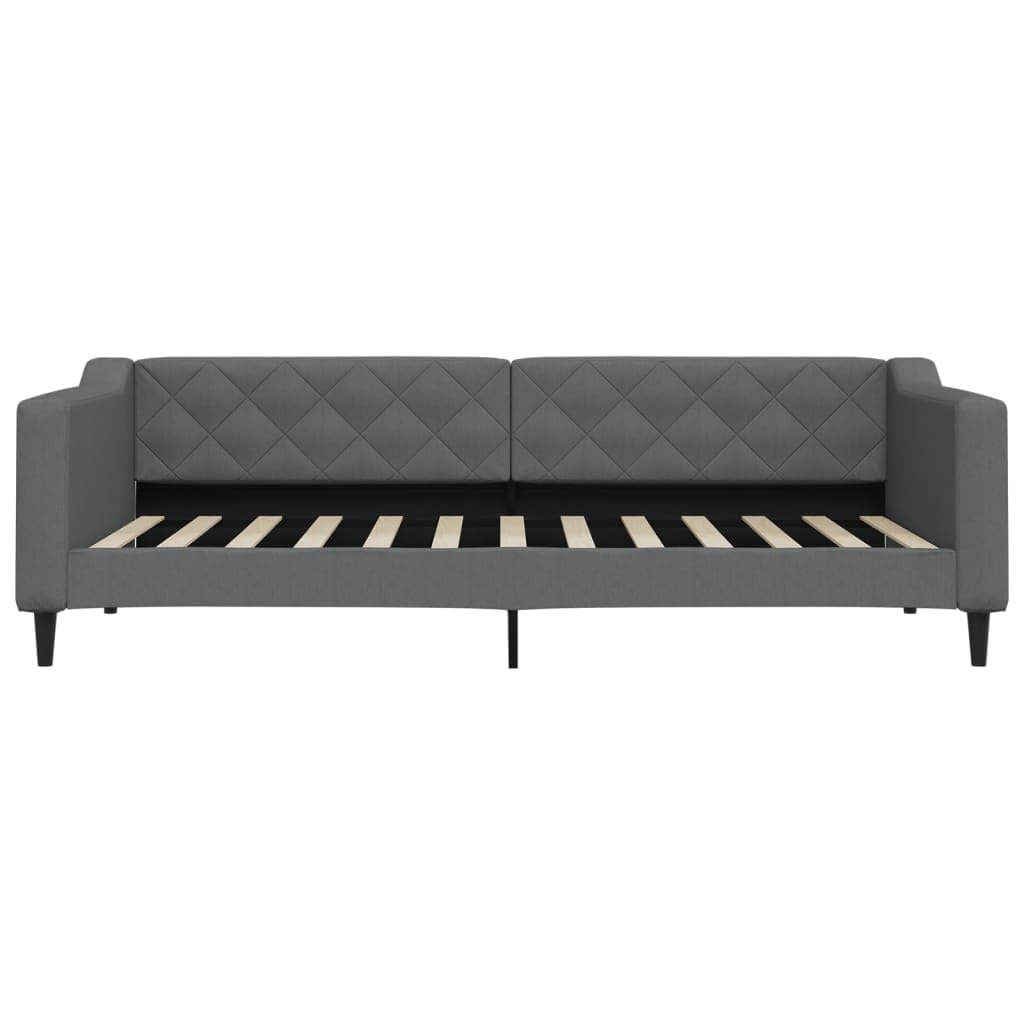 Rozkładana 2w1 z tkaniny do salonu i sypialni metalowa szara 90x200 cm