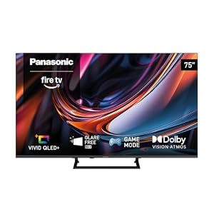 Panasonic TV-75W80C, 4K UHD Vivid QLED+, Glare Free Max, Fire TV Fernseher