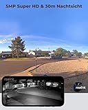 Reolink 2K+ Kabelgebundene Überwachungskamera Aussen, 2,4/5GHz WLAN Kamera Outdoor, IP67 Wetterfest, Person/Auto/Tiererkennung mit Alarmen, 5MP Nachtsicht, Zeitraffer, SD-Kartenslot, RLC-510WA Schwarz - 2