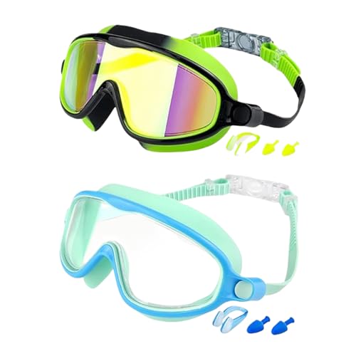 Lunettes de natation enfant étanches avec pince-nez pour garçon et fille