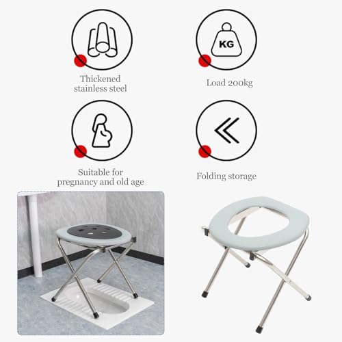 Siège commode pratique et léger pour personnes âgées à mobilité réduite
