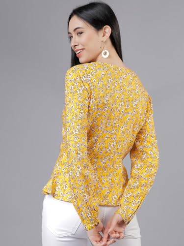 Image of rytras Women's Floral Printed Rayon Regular Fit Top