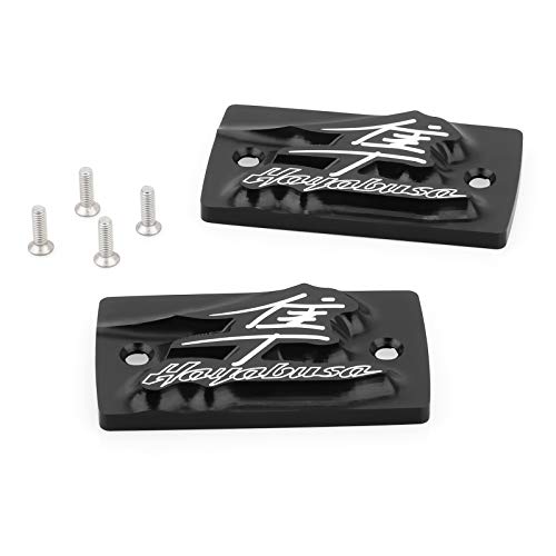 BarBaren CNC Front Brake & Clutch Reservoir Cap Cover for GSX1300R Hayabusa 1999-2020