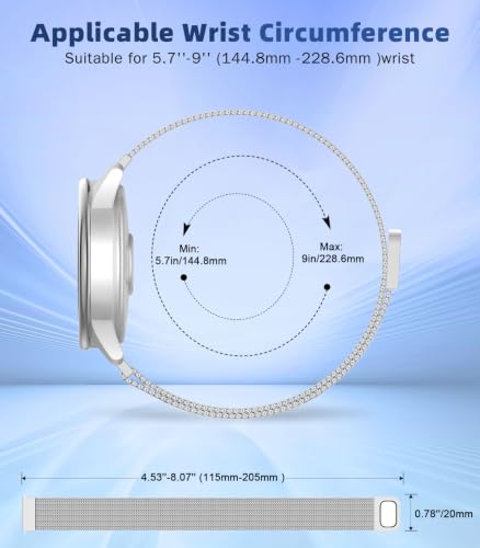 Image of 18mm 20mm 22mm Metal Watch Band Compatible with Venu 3S /2S /4 /3 /Vivoactive 4S /Vivomove 3S /Forerunner 255S /265S /Vivoactive 6 /5 /3, Quick Release Stainless Steel Mesh Strap for Men Women