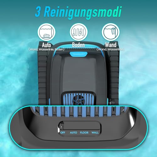 Image of PC10 Pool Robot, Battery Wireless, Pool Robot Floor and Wall, Waterline, Intelligent Navigation, 120 Minutes Running Time, Wall Climbing, Pool Cleaner for Pools up to 170 ㎡ | PC10 Wireless Pool Robot 18927 LPH, Intelligent Navigation, Wall Climbing, Pool Cleaner for Pools up to 170 ㎡