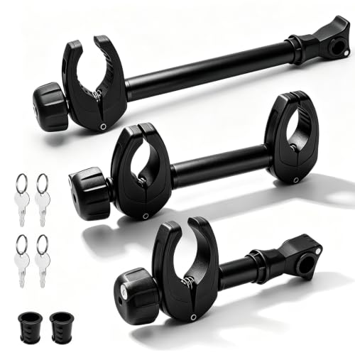 Porte-vélo de montage sur cadre, bras de support pour 1er vélo, porte-vélo avec attache pour vélo, fermeture sécurisée et antivol lors des déplacements. (25+32+45cm Longueur(3 pièce))