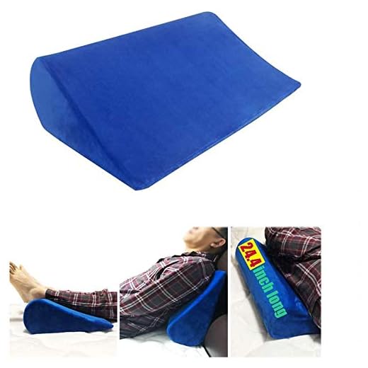 Kilkudde för sidosovande kroppskil säng skum positionerare ryggsmärta stöd lutning triangel syra uppstötning sovande vuxna efter kirurgi säng öm kudde 60 cm x 40 cm (blå)