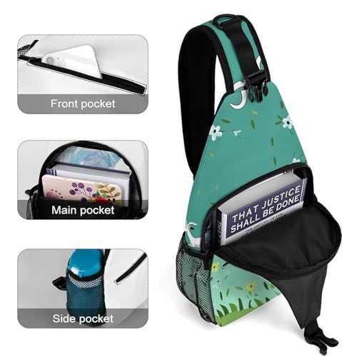Mochila bandolera casual para senderismo y día unisex miniatura 6