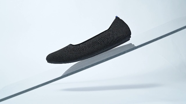 POIUIYQA Damen Ballerinas - Bequeme Slip On Schuhe Mit Strick, Flach