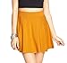 Produktbild Damen A-line Rock Basic Solid Vielseitige Dehnbaren Hohe Taille Mini Skater (Kurkuma, 44-46)