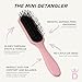Denman Mini Deatngling Hairbrush for Short Hair - Gentle Wet & Dry Knot Remover for Kids and Adults, D90 Pink Crush