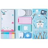 GROBRO7 Cartoon Zähne Haftnotizen Set - 550 Blatt Lustiges Sticky Notes in Zahnform, I'm Silently Judging Your Teeth, Niedlich Selbstklebend Memo Pads Page Markers für Kinder Lehrer Schule Geschenk
