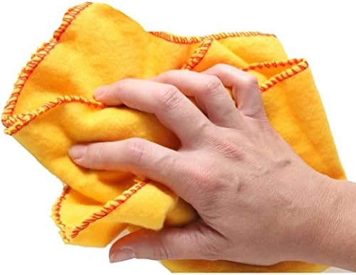 Pack of 30 100% Cotton Cleaning Yellow Duster For Cleaning Kitchen Cleaning Office Cleaning Home Cleaning Multi Purpose Dusting Cloth Towel 25cm x30cm Standard Size