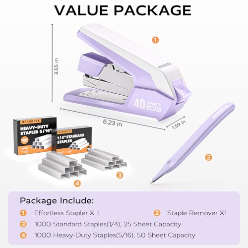 MARSROCK Effortless Stapler 40-50 Sheet