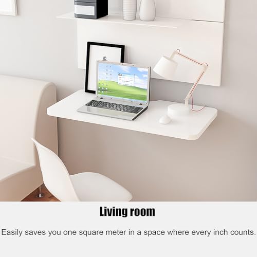 Table à linge pliable avec supports et bureau mural rabattable pour ordinateur - 5