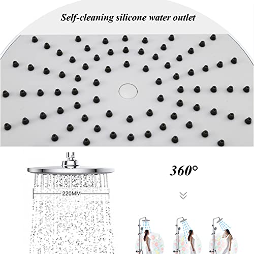 Pommeau de douche combiné haute pression avec douchette à main pour baignoire et douche