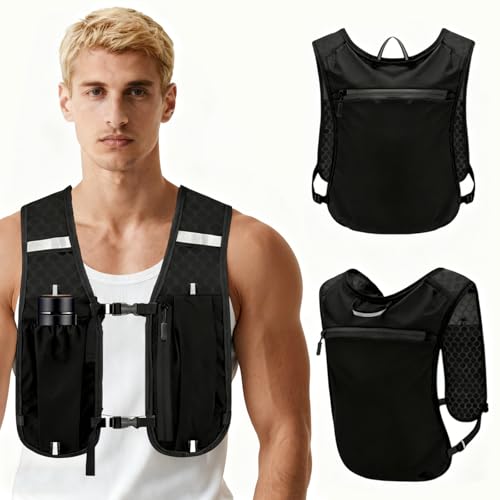 MuSylonz Premium Running Vest with Leak Proof Water Bag Hydration Backpack Marathon Lightweight Running Vest for Man and Women Run Backpack for Trail Run Cycling Hiking Mountaineering
