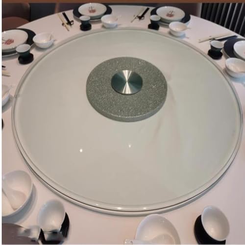 Grand plateau tournant Lazy Susan en verre trempé haut de gamme pour table chic