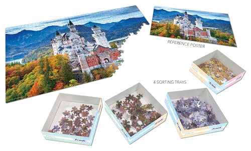 Frank Neuschwanstein Castle Jigsaw Puzzle (1000 Pieces) for Adults and Kid Above 15+ Years- Realistic Illustrations -Fun & Challenging Brain Booster Games - for Focus and Memory