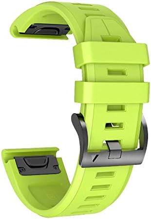 ANCOOL Compatible with Garmin Fenix 5X Plus Band 26mm Easy Fit Silicone Watch Strap Wristbands Replacement for Fenix 7X/Fenix 6X Pro/Fenix 6X/D2 Delta PX/Tactix Delta/Descent Mk2 (Green)