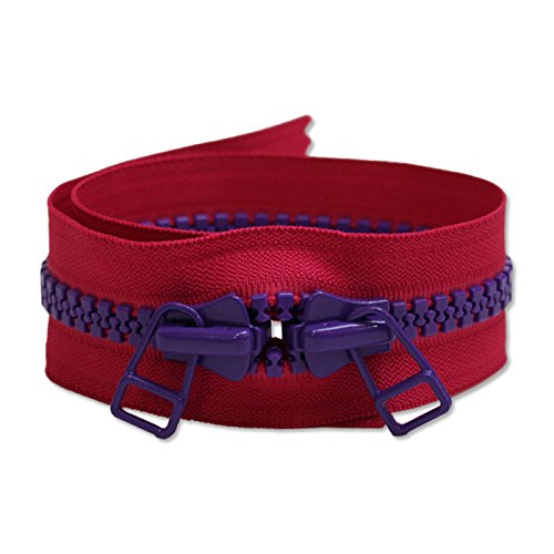 Grande fermeture éclair 38 cm CKF3801 couleur cocktail battant pour mercerie