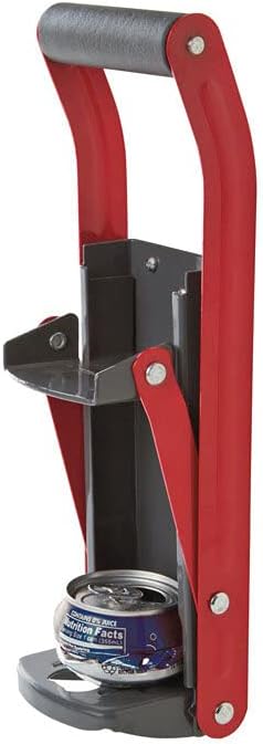 Prepworks by Progressive Can Crusher, Crushes Soda Cans and Beer Cans, Wall Mounted ECO-Friendly Recycling Tool