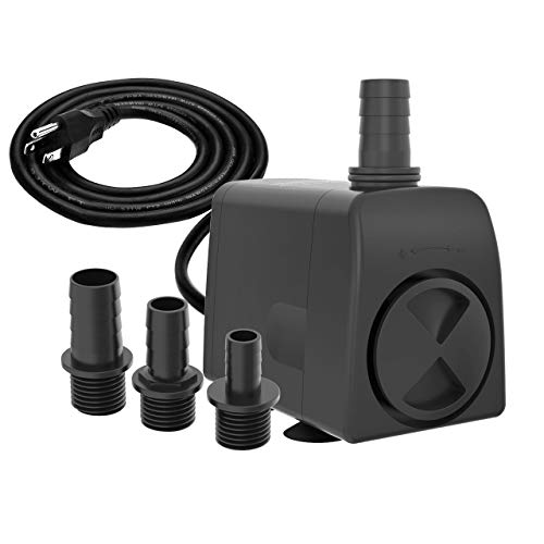 Knifel Submersible Pump 550GPH Ultra Quiet with Dry Burning Protection 6.5ft High Lift for Fountains, Hydroponics, Ponds, Aquariums & More……