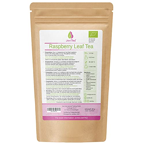 JoviTea Frambozenbladthee Bio Thee, 80 g - Kruidenthee - Voorbereiding op Geboorte - Zwangerschapsthee - 100% Natuurlijk… - Afbeelding 3