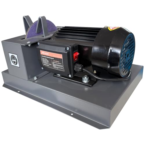 Jinlida JLD10-8 Lawn Mower Blade Sharpener, 2/3HP 500W Grinder Sharpening Machine with 7-inch Ceramic Grinding Wheel and Balancer and 5 Sanding Discs - Image 5