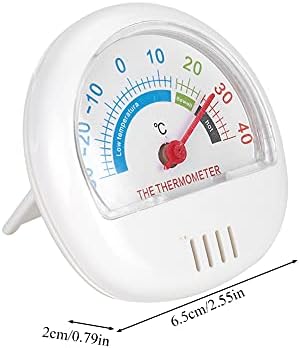 Refrigerator Freezer Thermometer Refrigerator Freezer Fridge Temperature Cooler Large Dial Mechanical Thermometer Home Supply White
