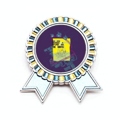 Badge de montagnes russes et pin's de parc d'attractions en métal de taille M pour veste