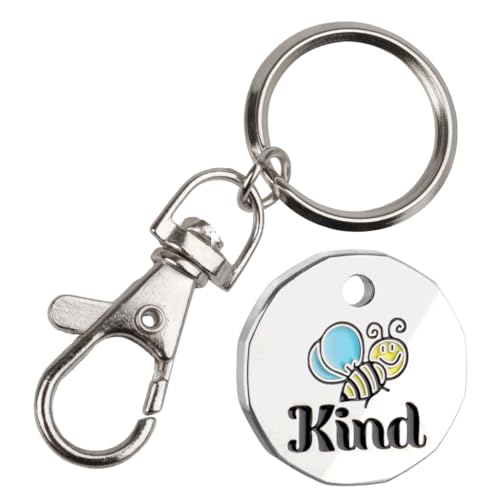 Harts Bee Kind Trolley Token Keyring New 12 Sided £1 Coin Shape x 1 unit