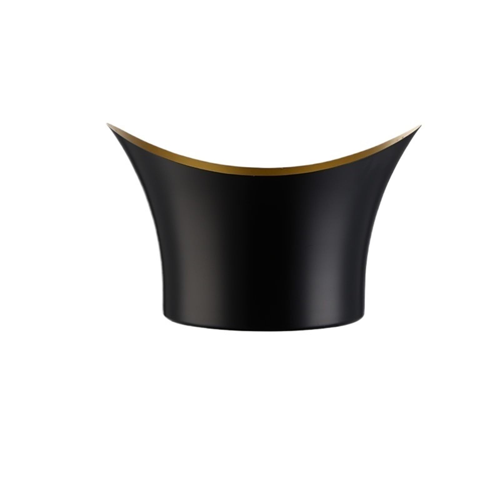 Cubitera de acero inoxidable negra grande para botellas de vino y cócteles de fiesta