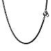 Produktbild PROSTEEL Herren Halskette 3mm breit Ankerkette Schwarz Metall plattiert Punk Rock Biker Runde Venezianierkette Gliederkette 51cm/schwarz für Männer Jungen