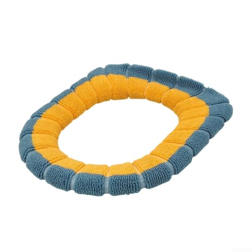 Funda para asiento de inodoro de tela elástica con acolchado grueso y suave para sentarse cómodamente y limpiar fácilmente a máquina (12)