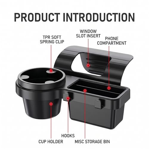 Portavasos para Lincoln Corsair 2020-2026, organizador interior ventana miniatura 3