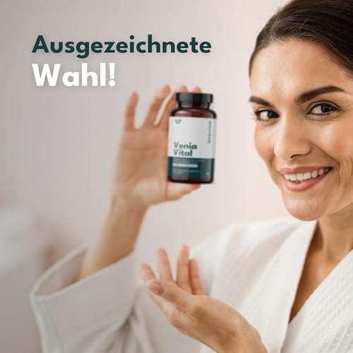 SOLVISAN VENIA VITAL hochdosierter 3-Fach-Komplex mit Rutin, Rosskastanie und Steinklee - Venen Kapseln für das Bindegewebe - 120 Kapseln für 2 Monate
