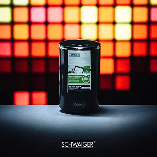 SCHWAIGER 661989 Ozon Sterilisator Desinfektionsgerät Ladegerät Bakterienentferner Virenentferner mit LED Beleuchtung Touchpad für Smartphone Schlüssel Geldbörse Brille